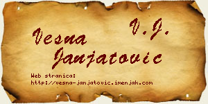 Vesna Janjatović vizit kartica